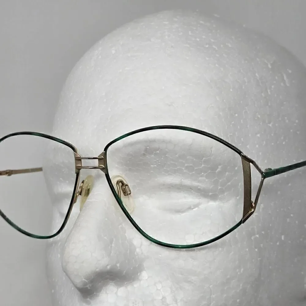 NEOSTYLE SOCIETY 435 GERMANY GOLD GREEN TORTOISE OS EYEGLASS FRAMES 135 58 14